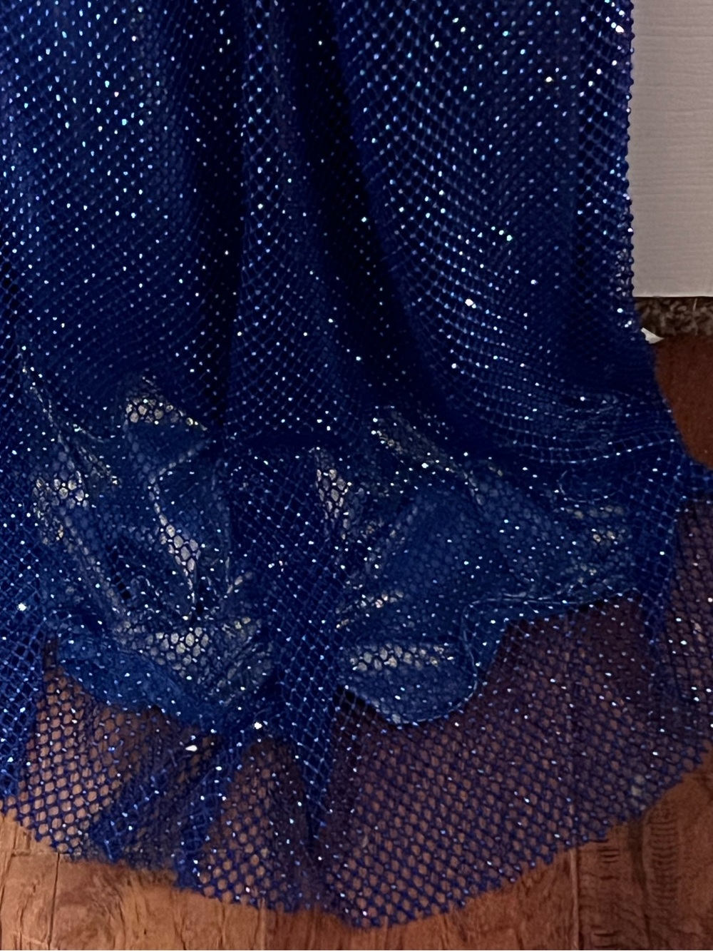 Vienna Prom Size 2 Royal Blue Rhinestone Pageant Formal Gown Strapless - Picture 6 of 7
